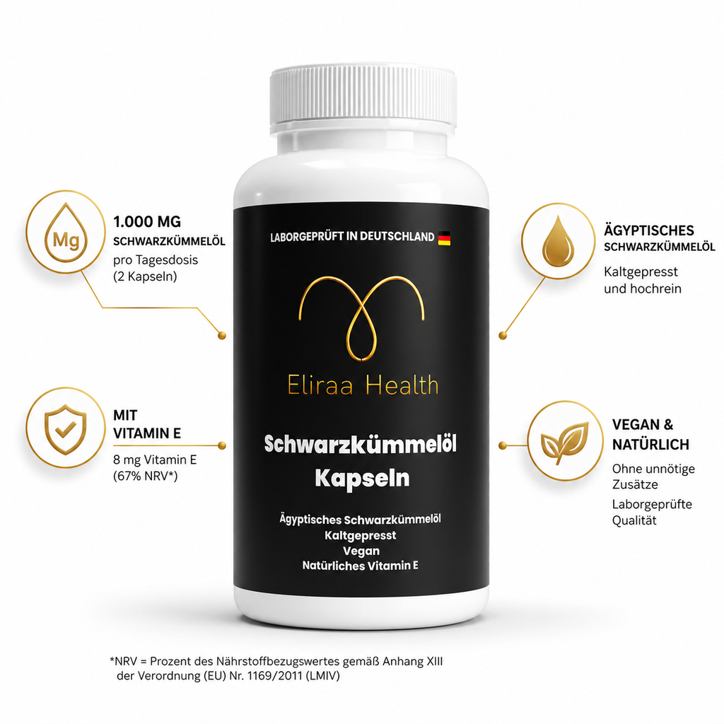 Ägyptisches Schwarzkümmelöl - 240 vegane Softgels