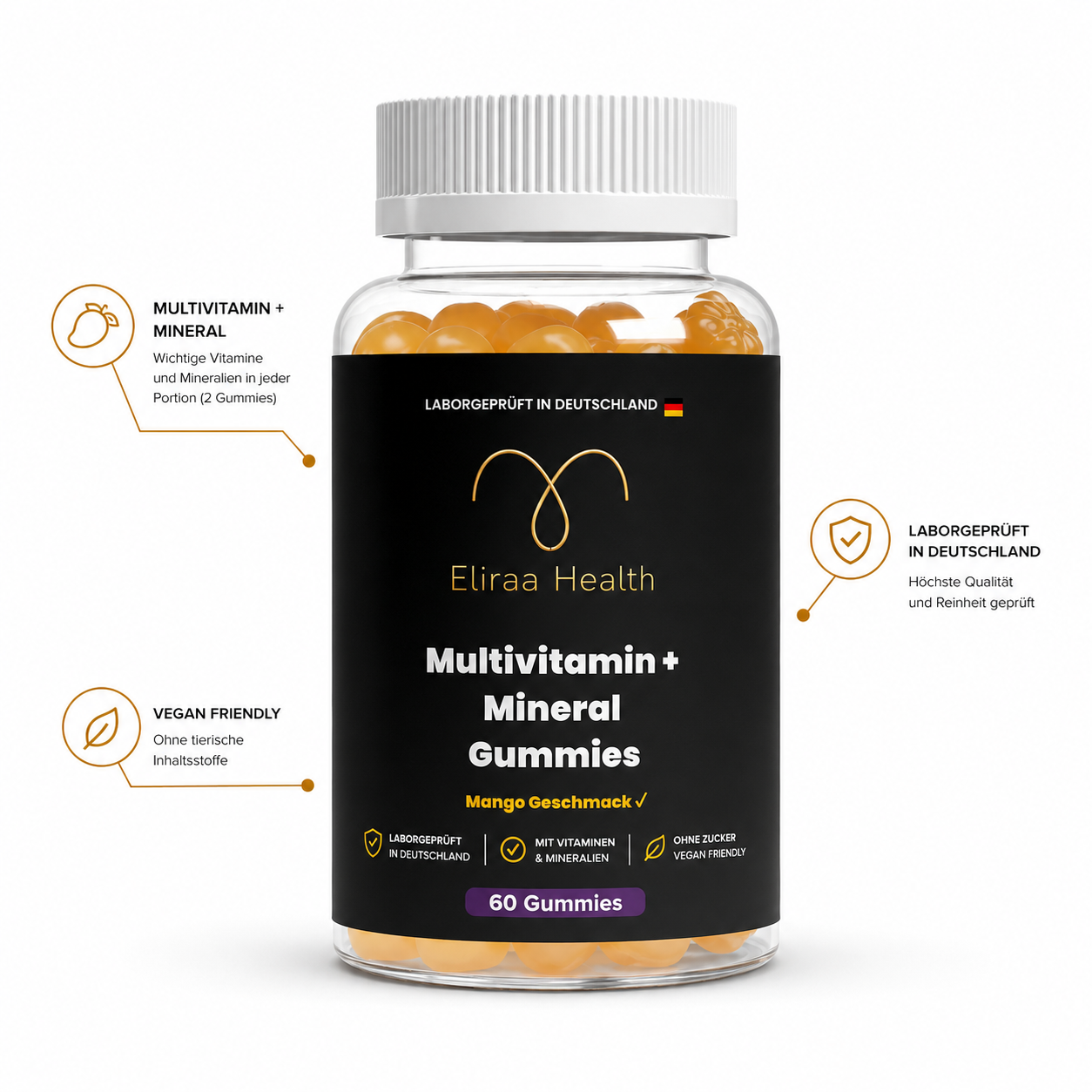 Multivitamin + Mineral Gummies - 60 Stk.
