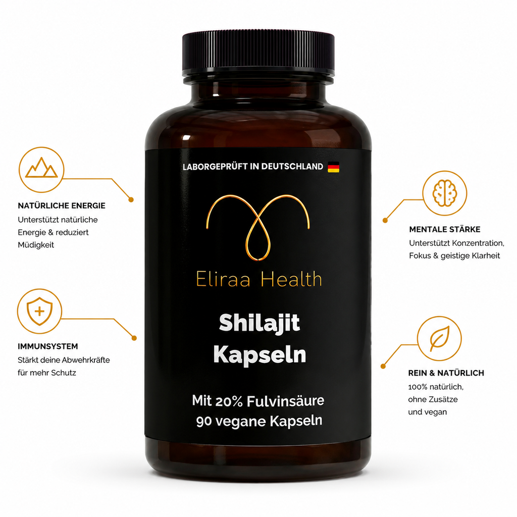 Shilajit (20% Fulvinsäure) - 90 vegane Kapseln