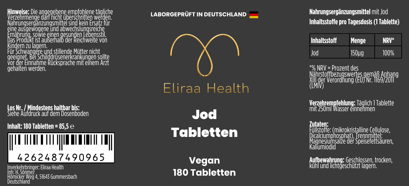 Jod - 180 vegane Tabletten