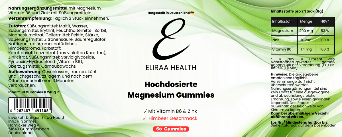 Magnesium + Zink + B6 Gummies - 60 Stk.